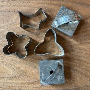 Vintage Cookie Cutter Set Metal